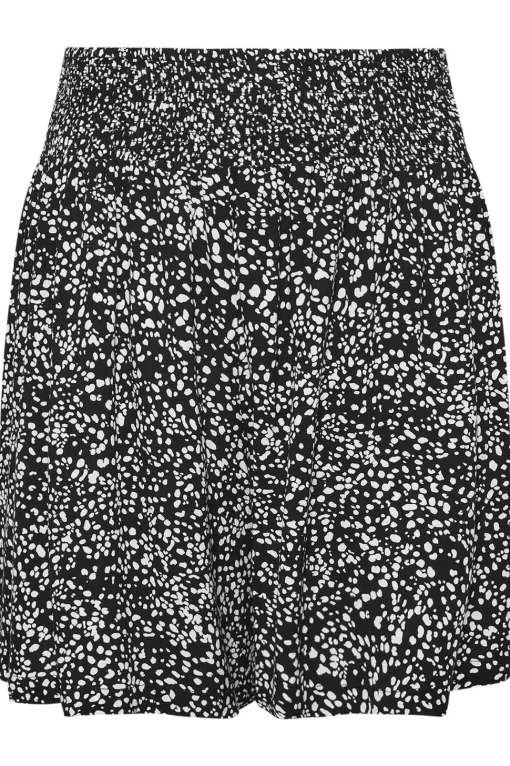 Print Shirred Shorts