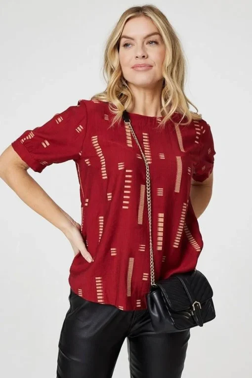 Printed 1/2 Sleeve Blouse