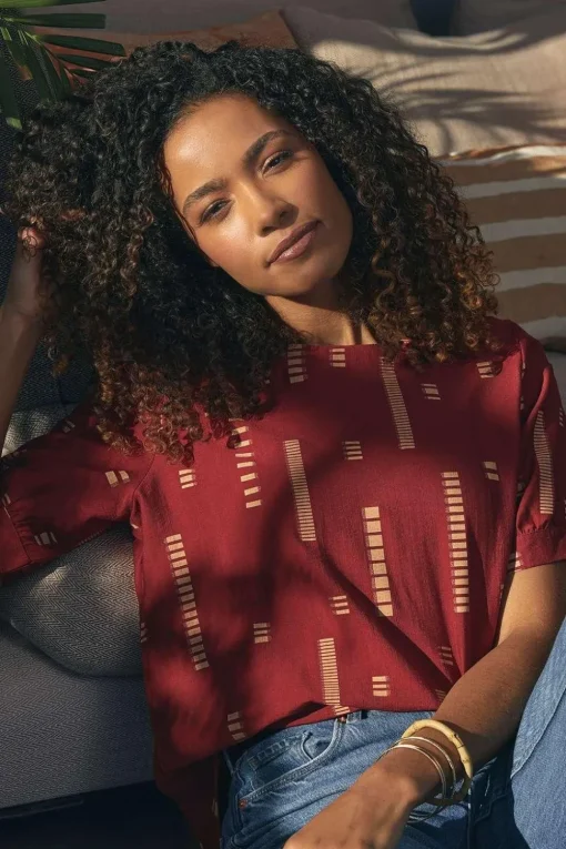 Printed 1/2 Sleeve Blouse