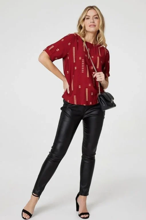 Printed 1/2 Sleeve Blouse