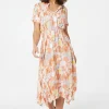 Printed Front Pocket Shirt Dress