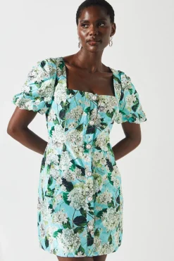 Printed Jacquard Mini Dress