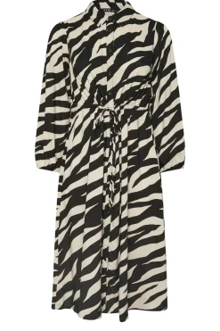 Printed Long Sleeve Shirt Dress