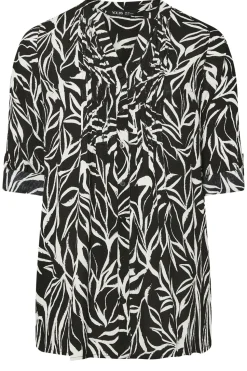 Printed Pintuck Blouse