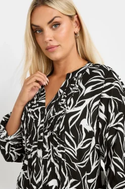Printed Pintuck Blouse