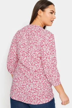 Printed Pintuck Blouse