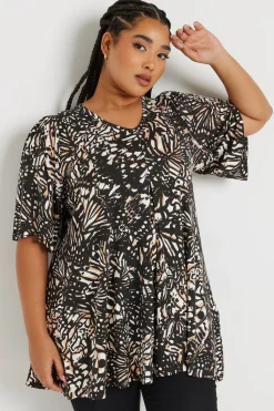 Printed Pleat Front Swing Top