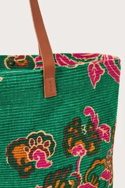 Printed Ribbed Beach Bag