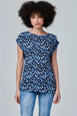 Printed Top With Zip Detail