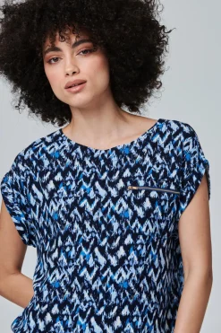 Printed Top With Zip Detail