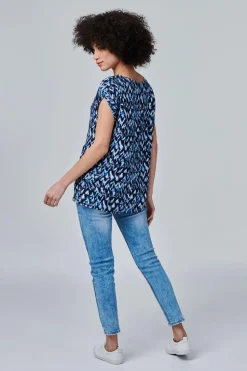 Printed Top With Zip Detail