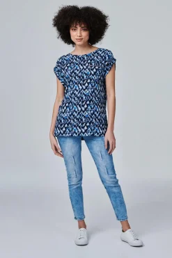 Printed Top With Zip Detail
