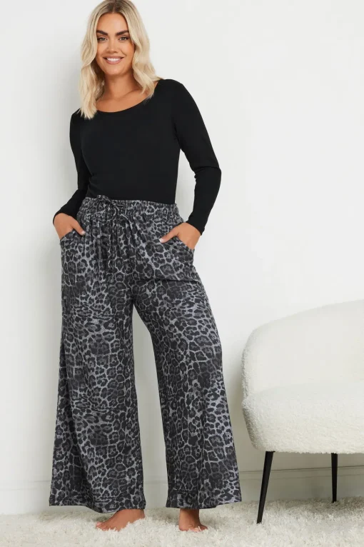 Printed Wide Leg Lounge Trousers