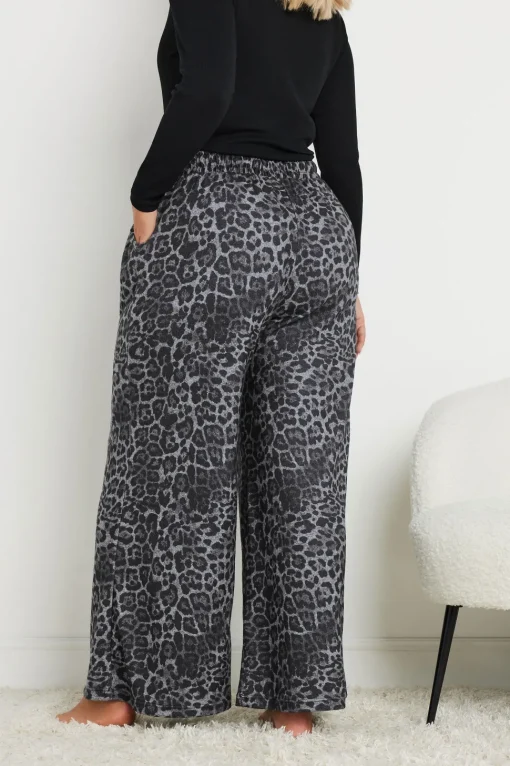 Printed Wide Leg Lounge Trousers