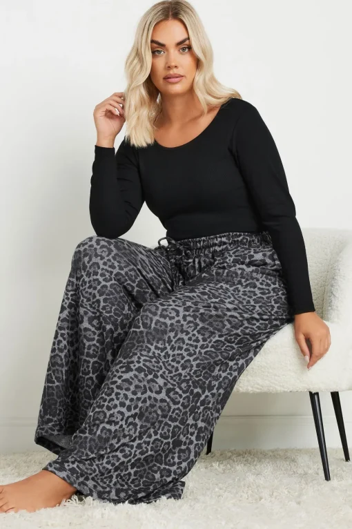Printed Wide Leg Lounge Trousers