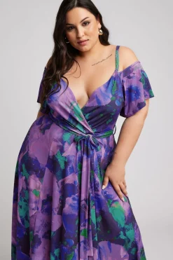 Printed Wrap Dress
