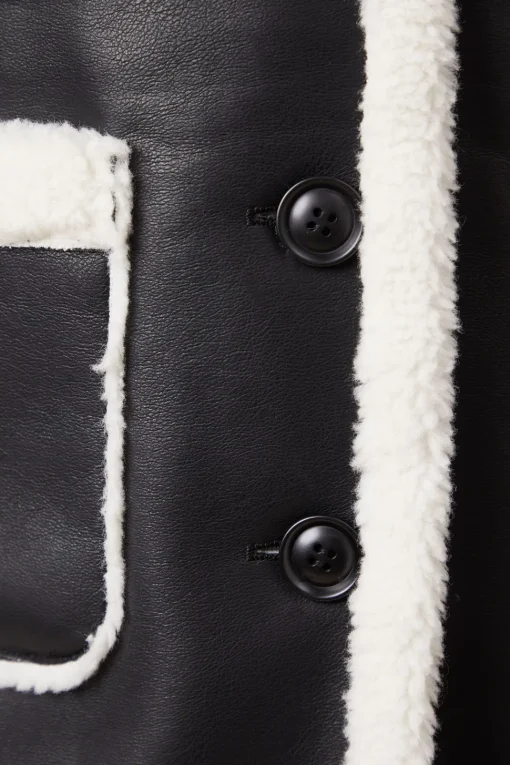 Pu Bonded Shearling Coat
