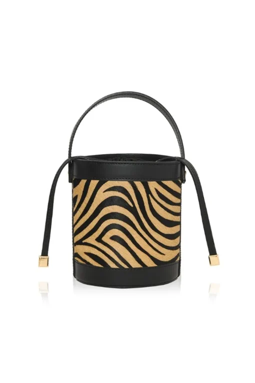 "Anse' Tiger Print Bucket Bag