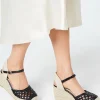 Raegan Woven Closed Toe Espadrille Wedge Sandals
