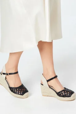 Raegan Woven Closed Toe Espadrille Wedge Sandals