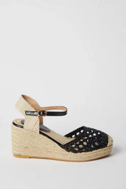 Raegan Woven Closed Toe Espadrille Wedge Sandals