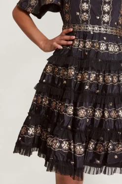 Raelyn Embellished Ruffle Dress