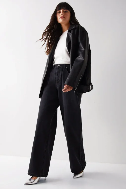 Raw Denim Straight Leg Jean