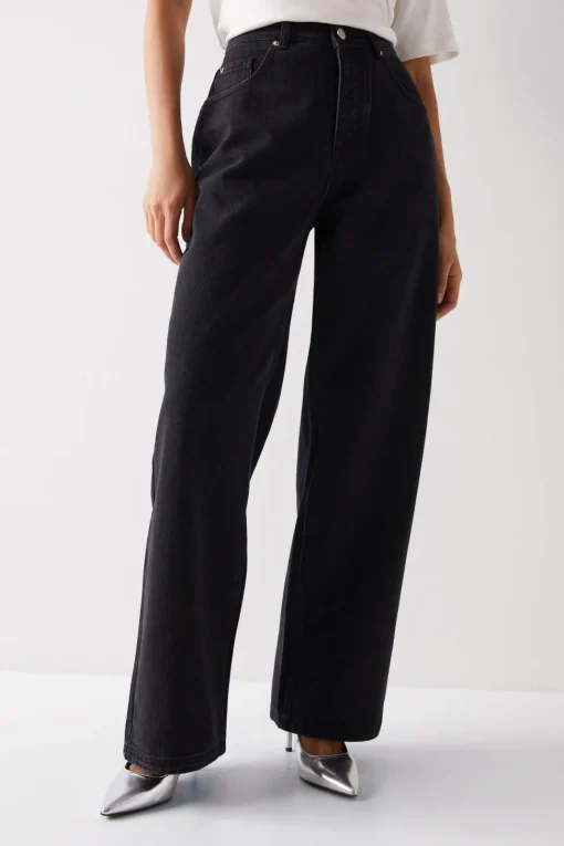 Raw Denim Straight Leg Jean