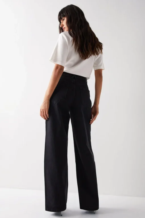 Raw Denim Straight Leg Jean
