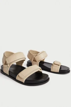 Real Leather Grandad Deep Footbed Sandal