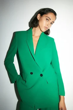 Relaxed Double Breasted Blazer
