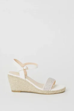 Renelle Diamante Espadrille Wedges