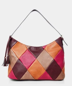 Retro Patchwork Slouchy Shoulder Bag