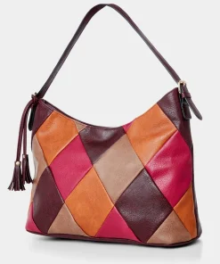 Retro Patchwork Slouchy Shoulder Bag