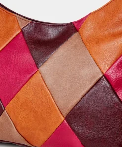 Retro Patchwork Slouchy Shoulder Bag