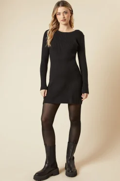 Rib Knitted Jumper Dress