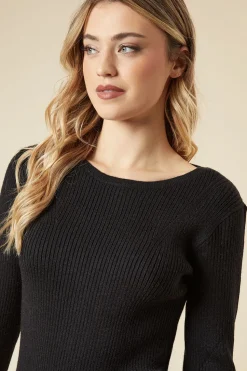 Rib Knitted Jumper Dress