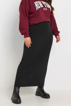 Ribbed Maxi Tube Skirt