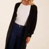 Ribbed Throw On Maxi Cardigan