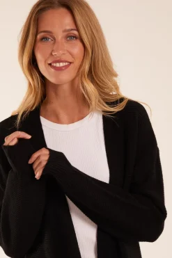 Ribbed Throw On Maxi Cardigan