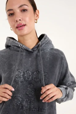 Rock & Roll Acid Wash Hoodie