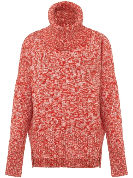Rosia Melange Chunky Knit Jumper-Plain