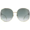 Round Gold Grey Gradient Sunglasses