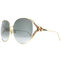 Round Gold Grey Gradient Sunglasses