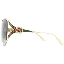 Round Gold Grey Gradient Sunglasses