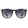 Round Rubberised Black Grey Gradient Erika 4171 Sunglasses