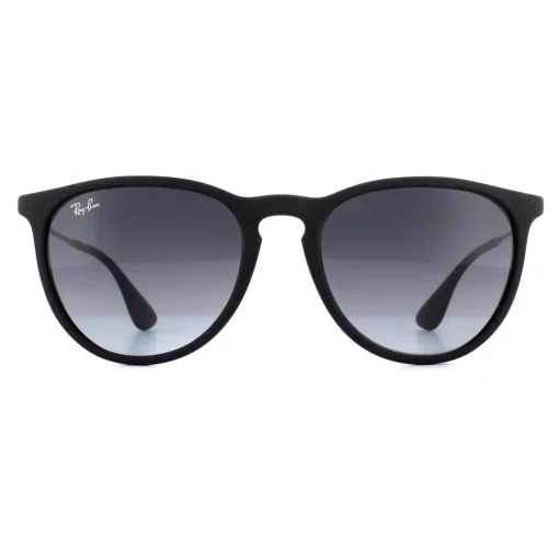 Round Rubberised Black Grey Gradient Erika 4171 Sunglasses