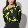 Ruched Cold Shoulder Top