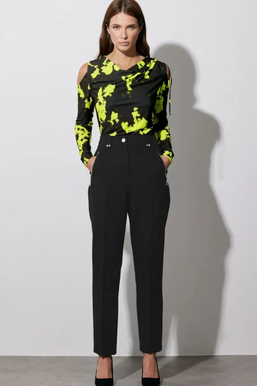 Ruched Cold Shoulder Top
