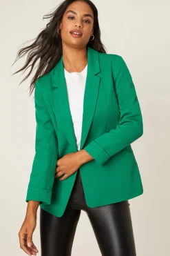 Ruched Sleeve Blazer